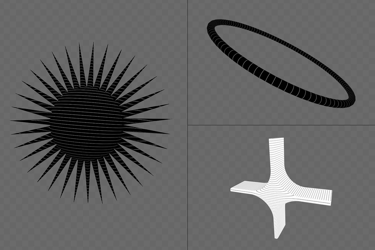 390+ Lines & Dots 3D Shapes, an Object Graphic by assetpro.design (Photo 12 of 19)