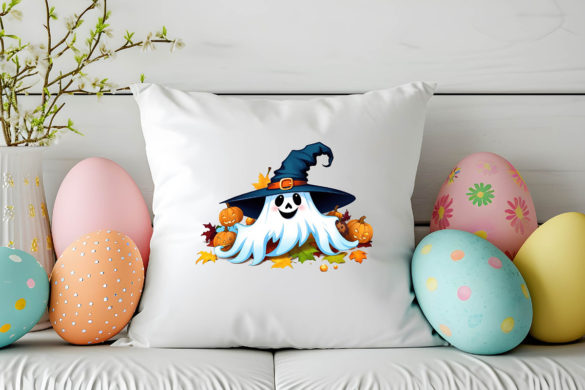 Halloween & Fall Ghost Clipart-2, an Illustration by Wow Magic (Photo 3 of 5)