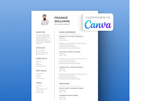 Modern CV Canva Template