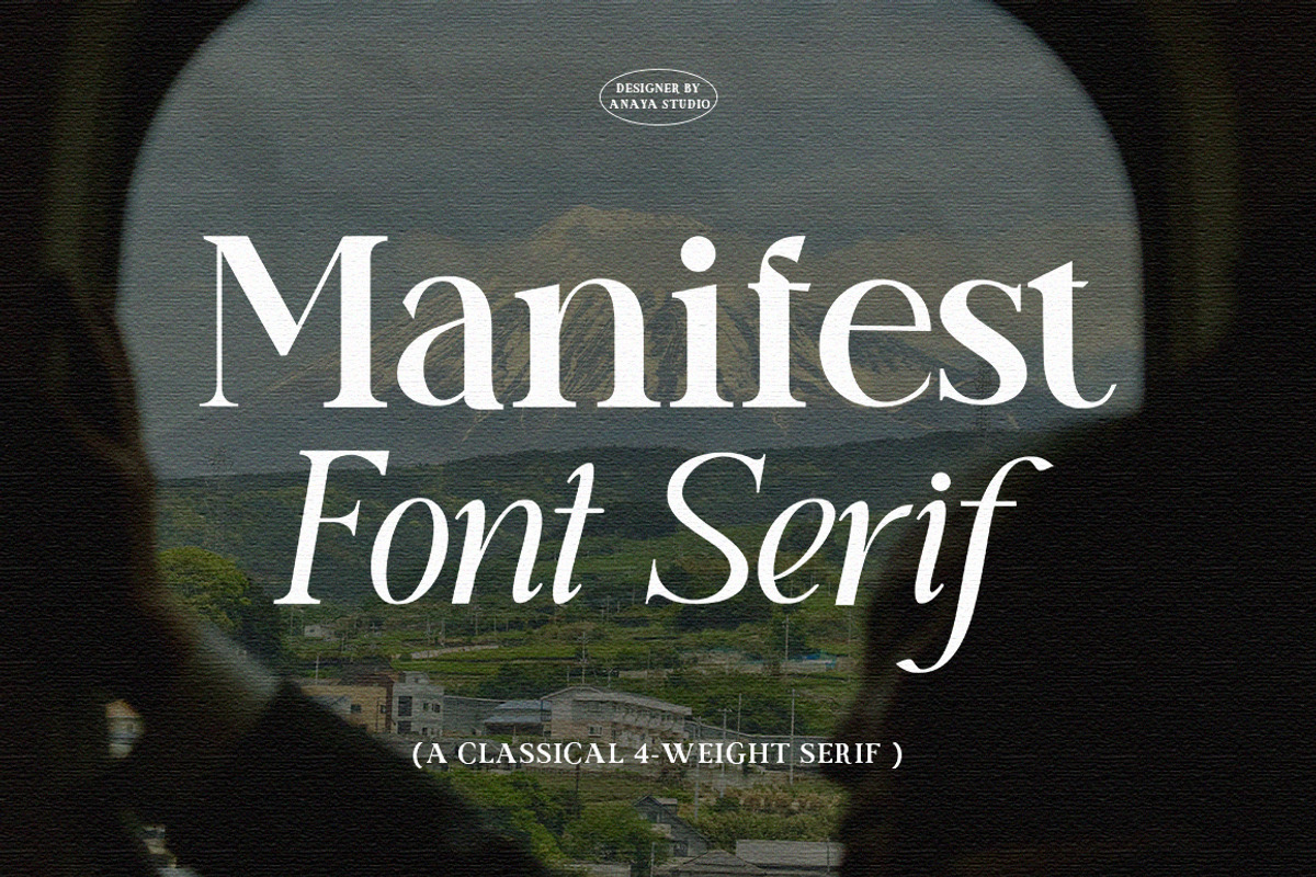 Manifest Font Serif, a Serif Font by AnayaStudio (Photo 1 of 9)