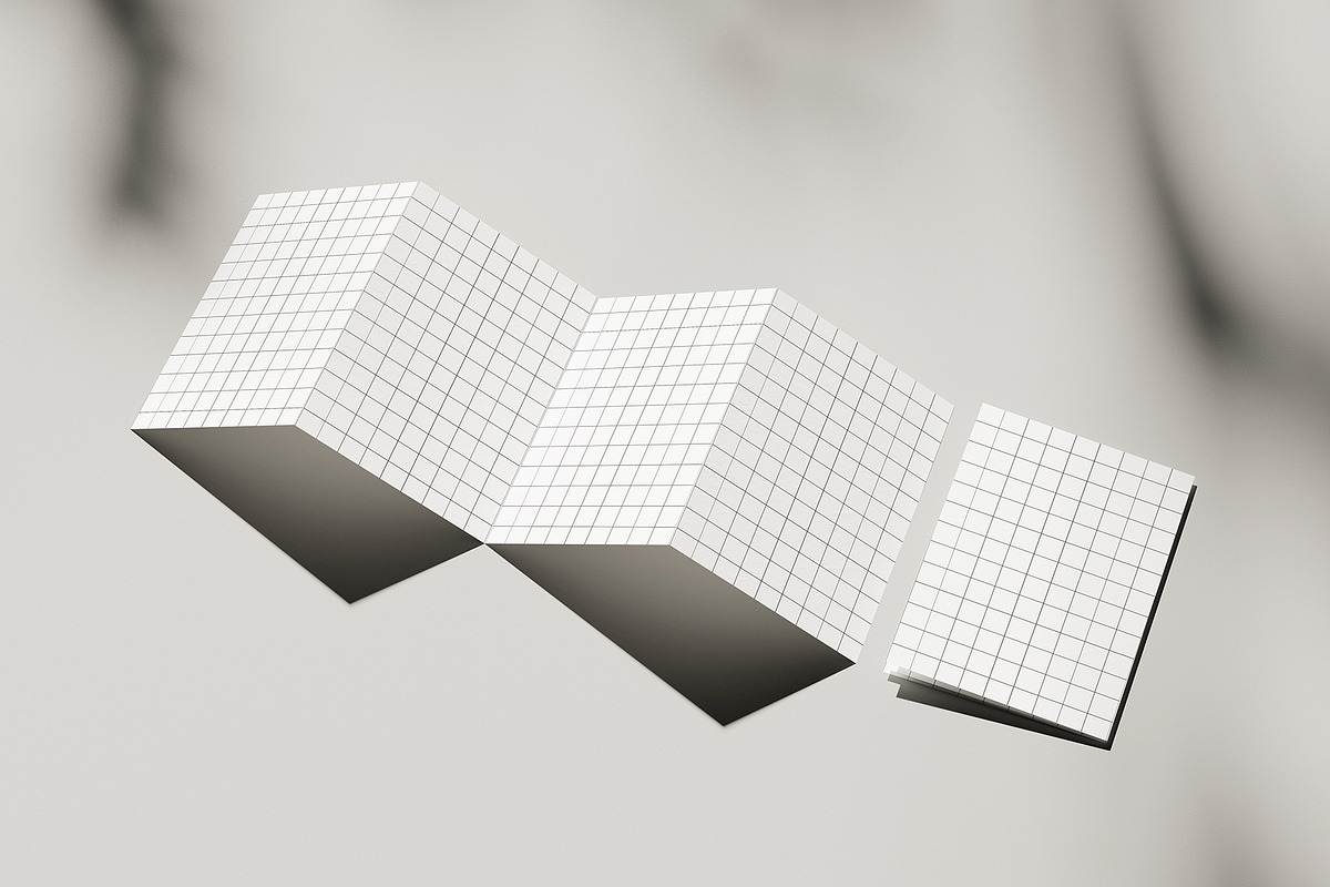 A4 Four Fold Flyer Mockup Bundle, a Books & Magazine Mockup by MockupShelf (Photo 9 of 12)