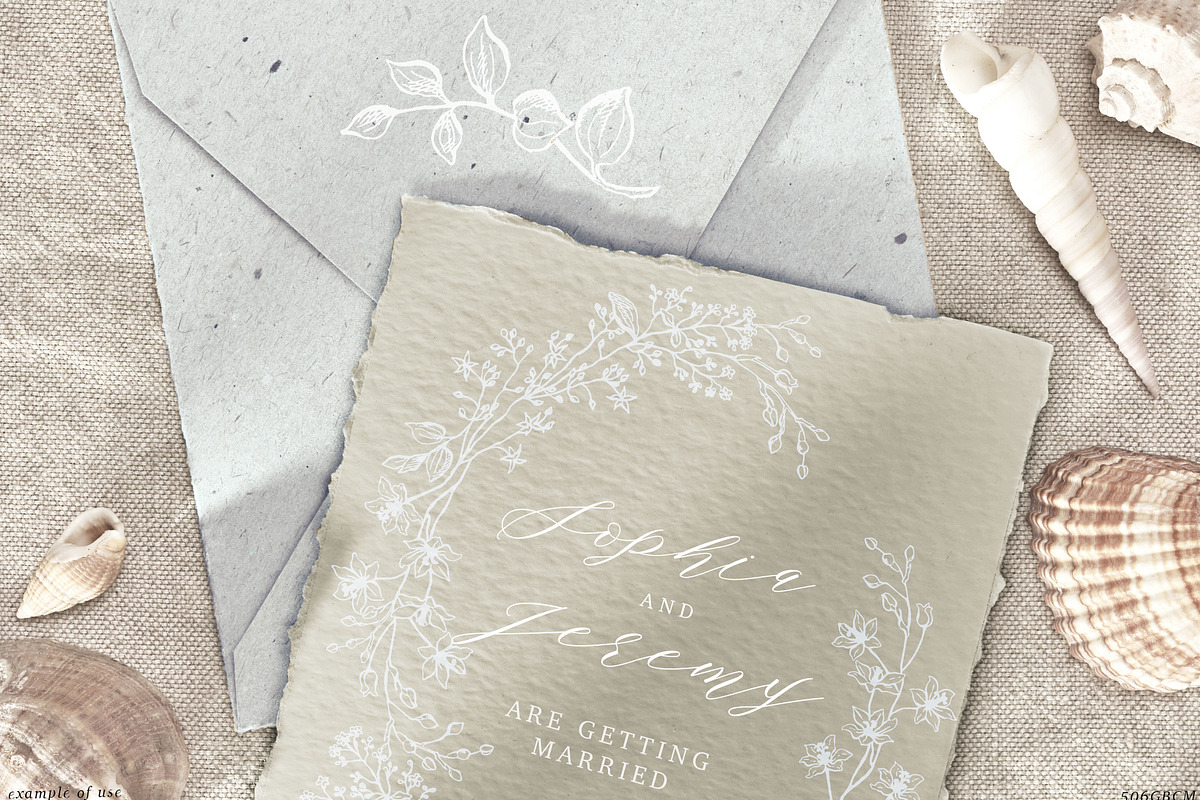 Floral wedding clip art. Artisan, a Decorative Illustration by GrafikBoutique (Photo 5 of 5)