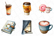 Watercolor Coffee Lover Clipart, an Illustration by DreamPrint404 (Thumbnail 5 of 5)