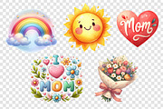 Mother’s Day PNG Clip Art set, an Object Graphic by LoLoArt (Thumbnail 2 of 3)