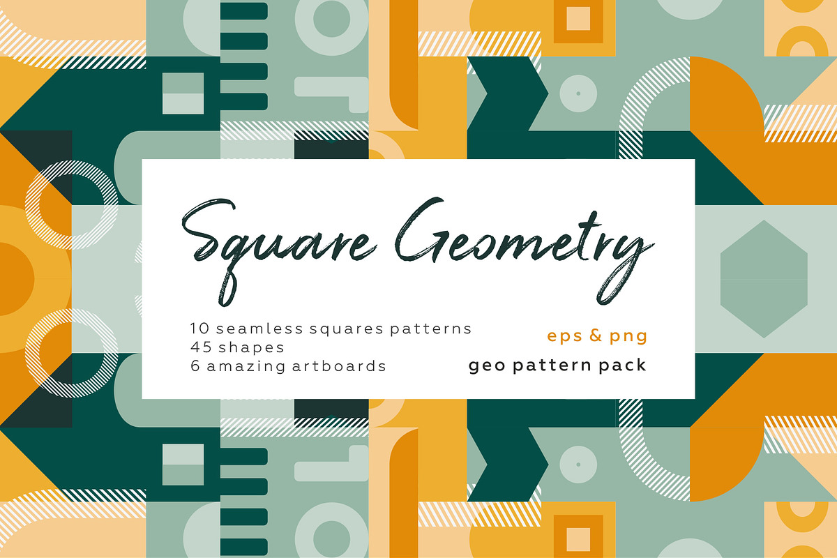 Fun Geometry pattern bundle., a Pattern Graphic by lisa_kalev (Photo 9 of 22)