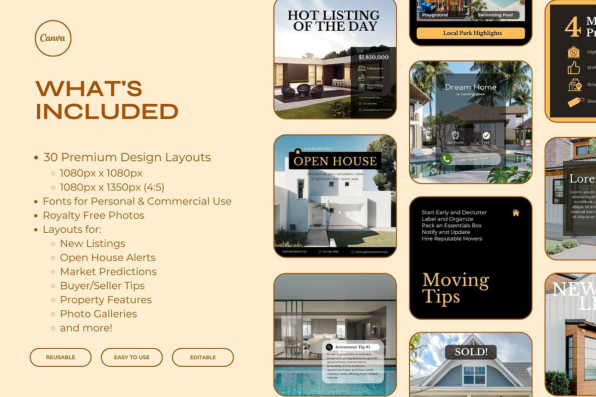 Haus Real Estate Social Template, a Templates & Theme by Artfullyours (Photo 3 of 11)