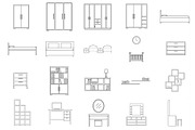 100 Interior Design Stamps Procreate, a Brush Add-On by aivos (Thumbnail 4 of 6)