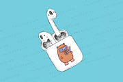 Kawaii Capybara Summer Season, a Seasonal Illustration by Palau (Thumbnail 3 of 12)