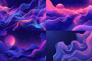 32 Ethereal Neon Dreamscapes, a Decorative Illustration by HipFonts (Thumbnail 4 of 9)