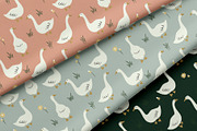 Little Geese Seamless Patterns, a Pattern Graphic by Alona Savchuk (Thumbnail 3 of 7)