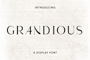 Grandious - An Aesthetic Font, a Font by typeflair (Thumbnail 1 of 5)