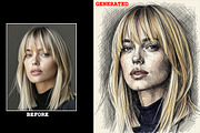 Colored Pencil Sketch AI Prompt, an Action Add-On by 3d_model_tifotizi (Thumbnail 2 of 4)