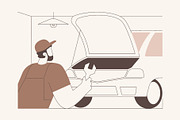 Auto repair garage isolated cartoon, a Transportation Illustration by ...