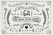 Hand Drawn Vector Elements Pt1, a Decorative Illustration by Elegrad Design Agency (Thumbnail 1 of 3)