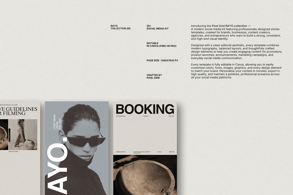 RAYO | Instagram Template (III), a Social Media Template by Pixel Grid (Photo 5 of 10)