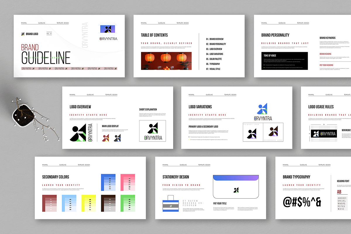 Modern Brand Guideline Presentation, a Presentation Template by MightyDesign (Photo 1 of 8)