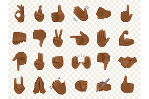 Hand Gesture Emojis Icons Collection