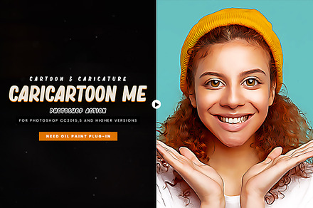 Caricartoon Me Photoshop Action