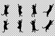 Climbing Cat Silhouettes Vector Set, an Object Graphic by Artonix (Thumbnail 2 of 3)