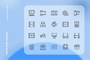 Movie Entertaiment Icon Set, an Outline Icon by Nathaya Studio (Thumbnail 2 of 2)