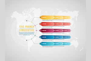 Five Branch Consecutive Progress, a Templates & Theme by h.utomo