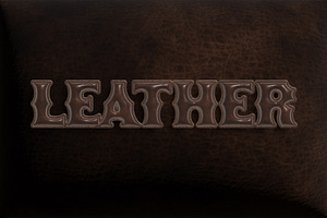 Leather - Editable Text Effect, a Layer Style Add-On by designvectx