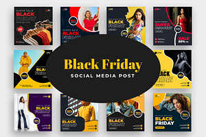 Black Friday Social Media Post, a Social Media Template by Designgrove