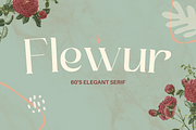 Flewur 60's Elegant Serif Font, a Serif Font by Pikgura (Thumbnail 1 of 11)