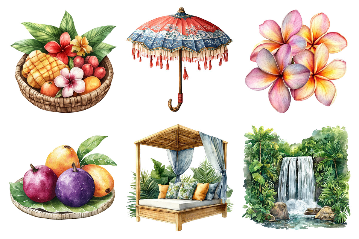 Bali Clipart Bundle, an Illustration by Daily.Designs (Photo 4 of 5)