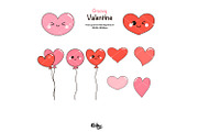Groovy Valentines Day Clipart, a Decorative Illustration by KisbyArt (Thumbnail 5 of 6)