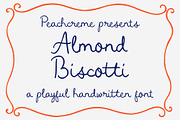Almond Biscotti - Hand drawn font, a Handwritten Font by PeachCreme (Thumbnail 1 of 7)