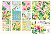 Tropical Breeze Clipart & Patterns, a Seasonal Illustration by SashaKondr (Thumbnail 8 of 13)