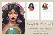 2026 Printable Calendar Goddesses, a Decorative Illustration by La Inspiratriz (Thumbnail 1 of 8)