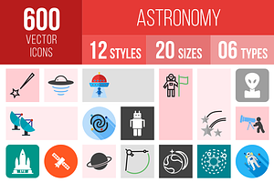 600 Astronomy Icons