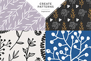 Modern botanical Photoshop brushes, a Brush Add-On by Little Bean (Thumbnail 2 of 8)