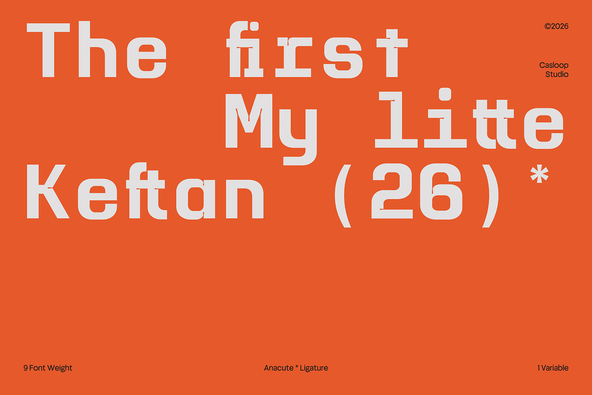 Anacute – Industrial Mono Sans, a Sans Serif Font by Casloop Studio (Photo 7 of 10)