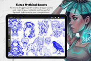 250 Japanese Tattoo Procreate Stamps, a Brush Add-On by Selentaori Studio (Thumbnail 6 of 11)