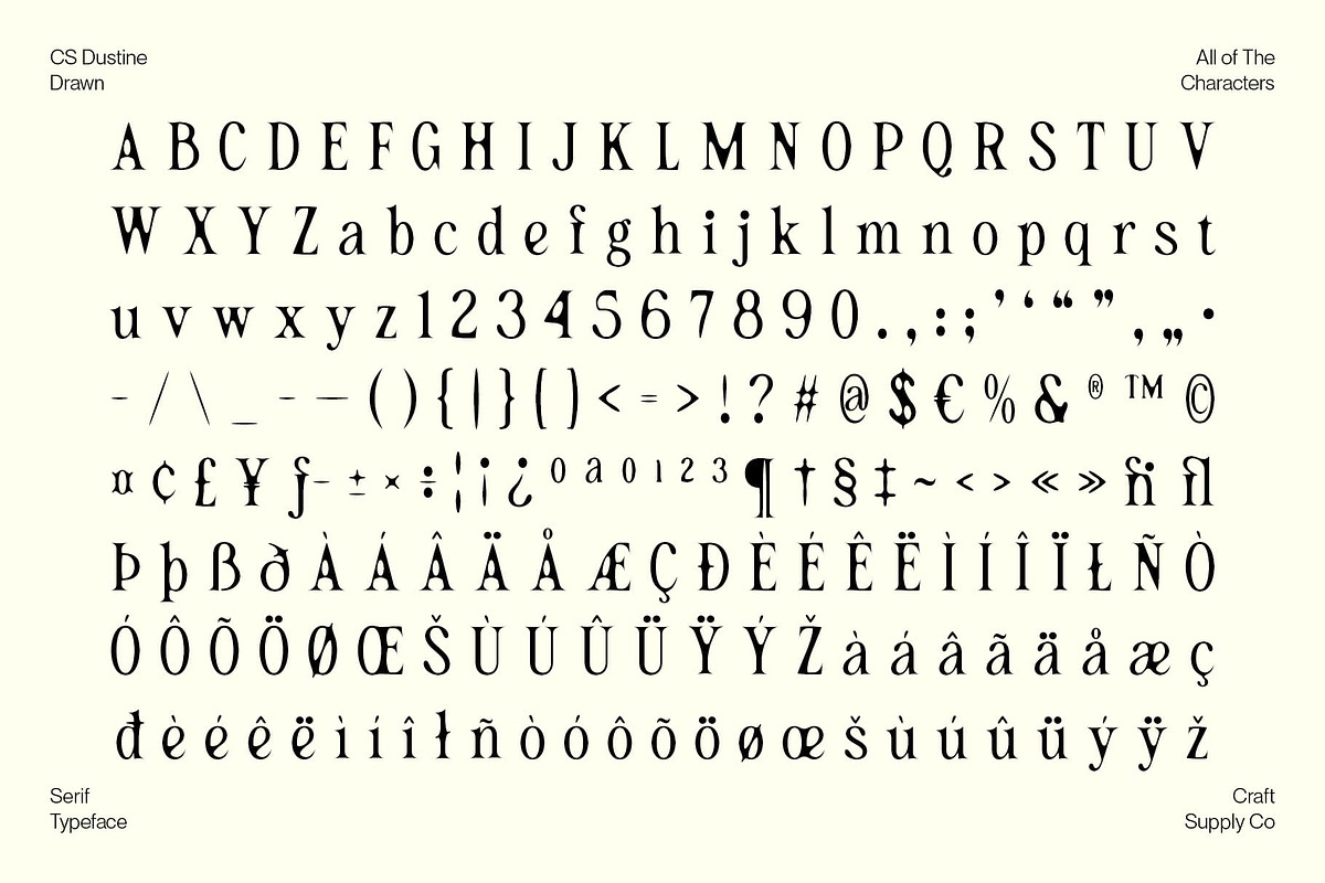 CS Dustine Drawn, a Serif Font by Craft Supply Co. (Photo 8 of 8)