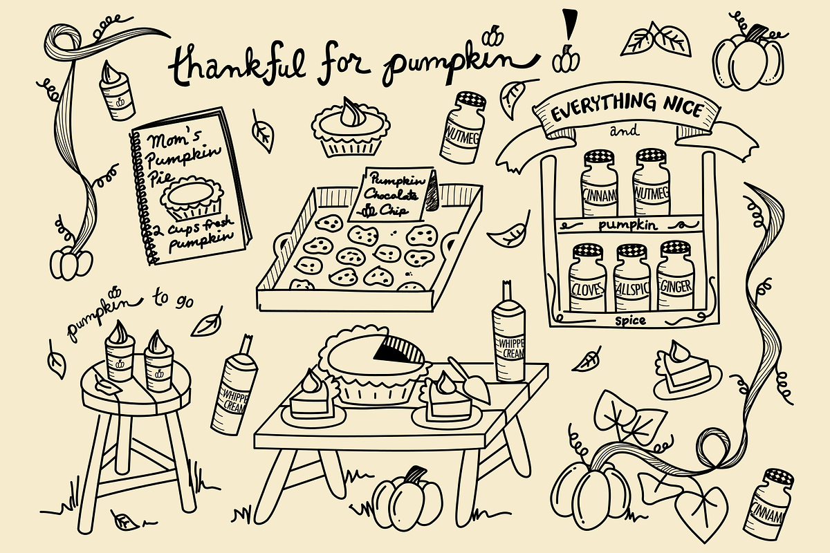 Pumpkin Illustrations, a Food Illustration by AJ Doodles (Photo 2 of 16)