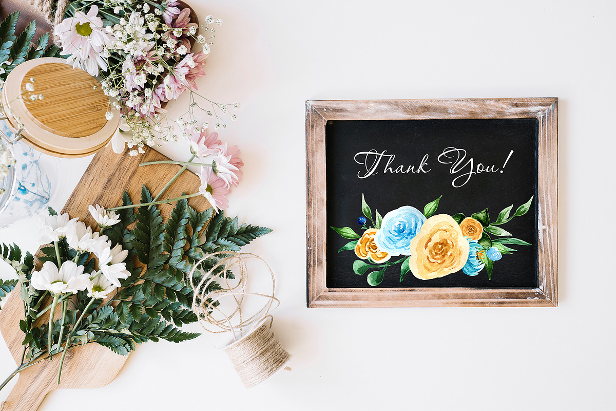 Birth of Watercolor Flower Set, a Decorative Illustration by Astarte_design (Photo 9 of 9)