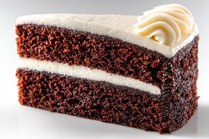 Delicious Chocolate Cake Slice Cream, a Photo by Pixeness Studio