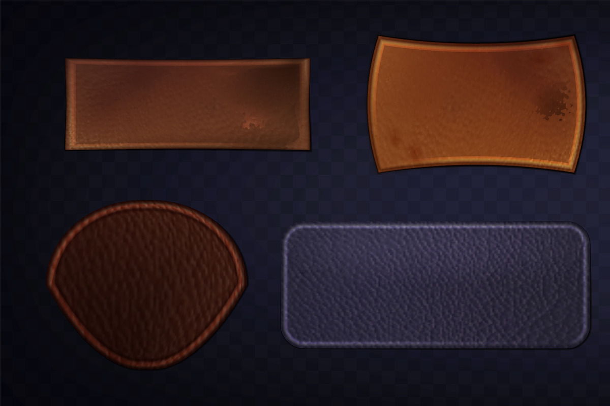Vintage leather patches with, an Object Illustration by art PVP - market (Photo 3 of 3)