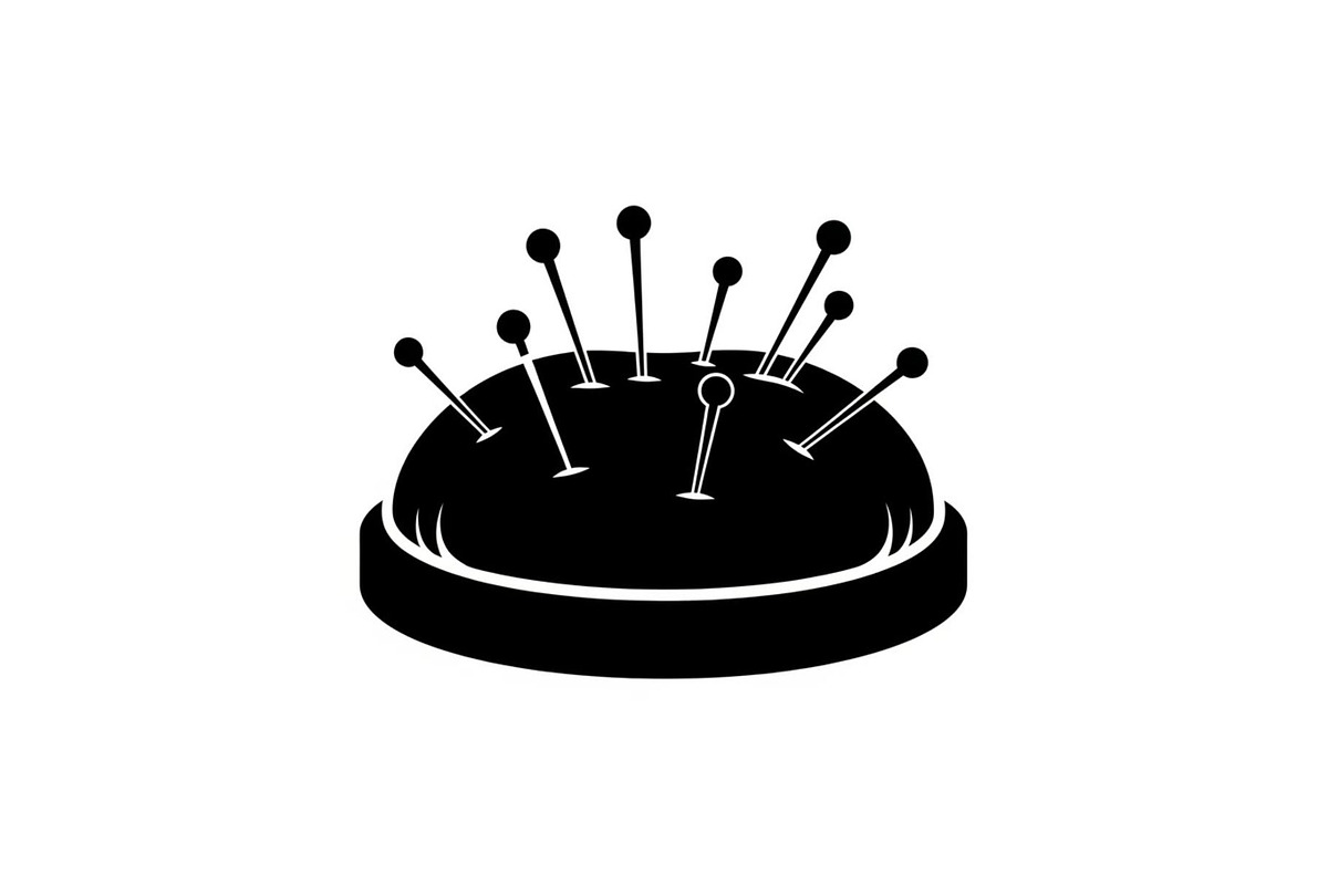 Sewing Pin Cushion Silhouette, an Illustration by hafijul (Photo 12 of 14)