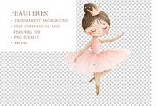 Ballet Bliss Watercolor Clipart, an Illustration by MockupWizard (Thumbnail 4 of 5)