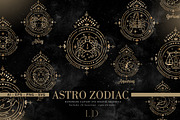 Astrology signs SVG/ Zodiac Sign SVG, an Illustration by Luiz da Rolt Grathwohl (Thumbnail 1 of 7)