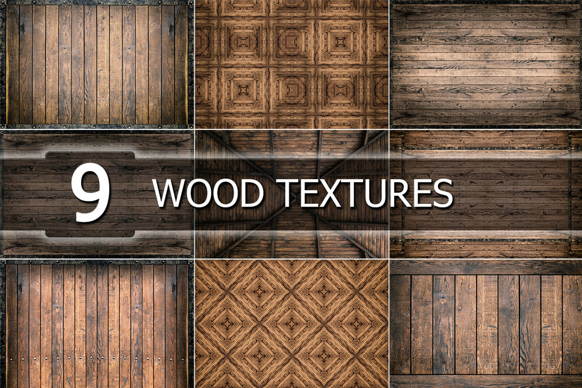 9 Natural Wood Texture Photos, a Texture Graphic by vovan