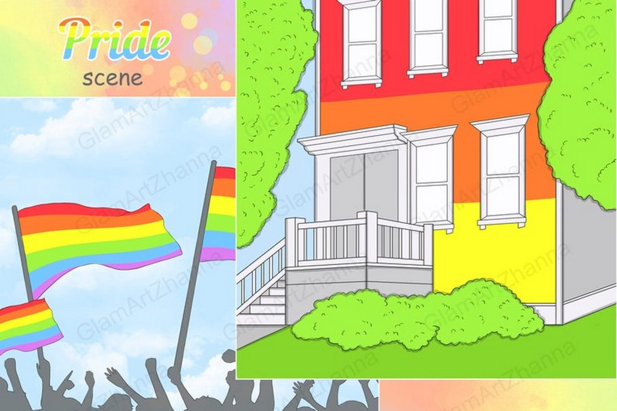 Pride Scene, a Seasonal Illustration by GlamArtZhanna (Photo 1 of 3)