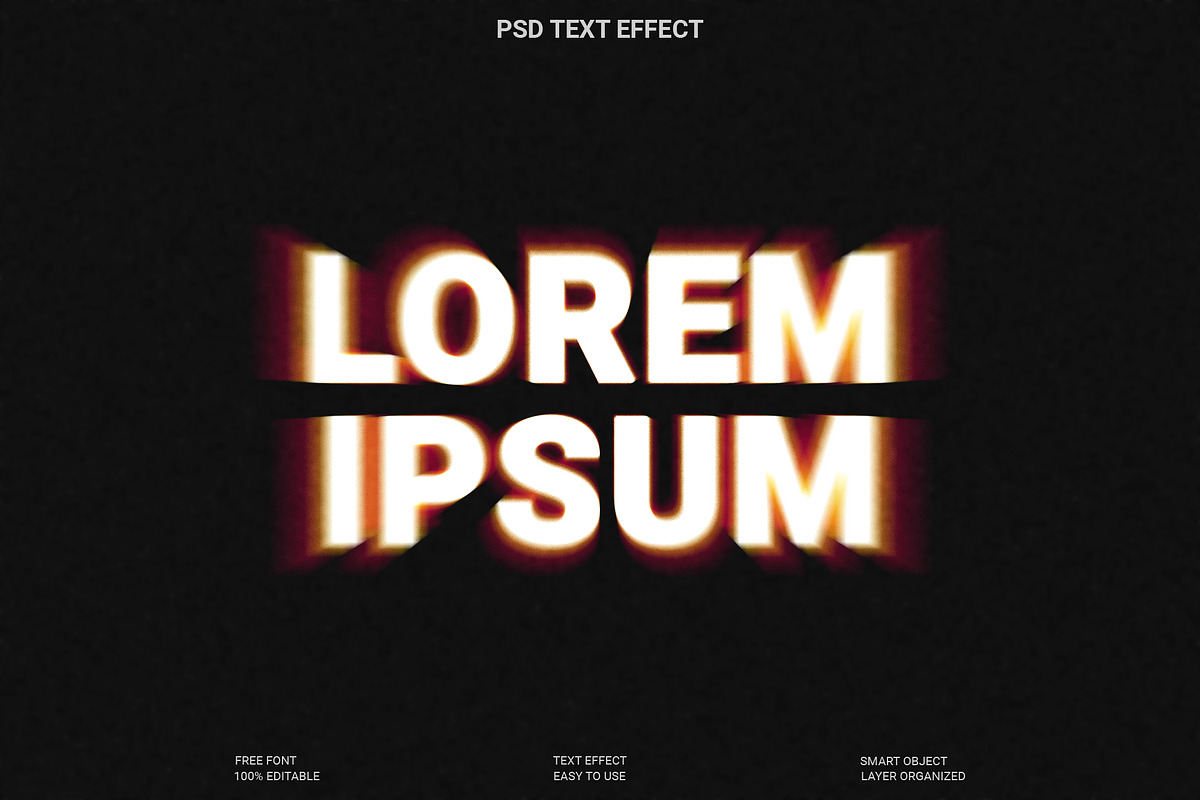 Blurry Light Text Effect PSD, a Layer Style Add-On by Imamul001