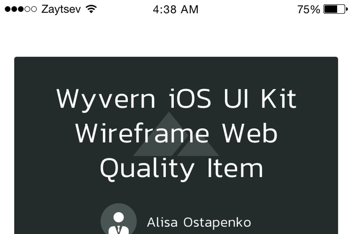 Wyvern iOS Wireframe UI Kit, a Wireframe Template by Yaroslav Zaitsev (Photo 23 of 57)