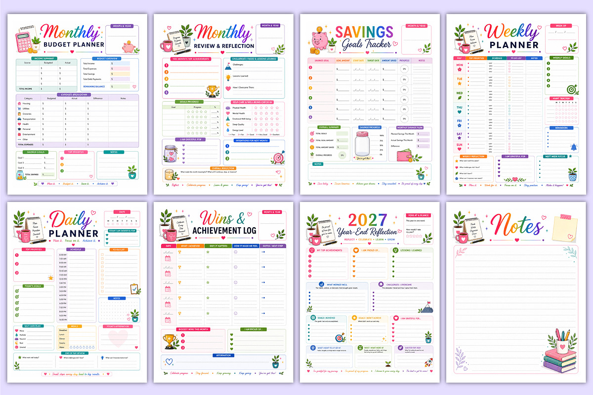 2027 Life Planning Collection | Life, a Stationery Template by Mustafiz (Photo 4 of 4)